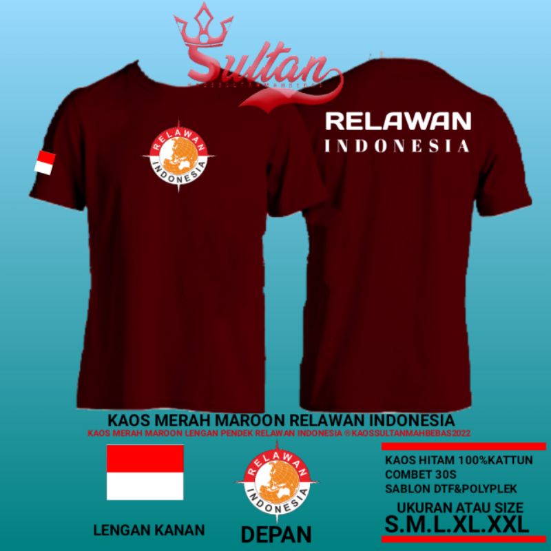 KAOS MERAH MAROON RESCUE//BAJU MERAH MAROON//SERAGAM MERAH MAROON RESCUE