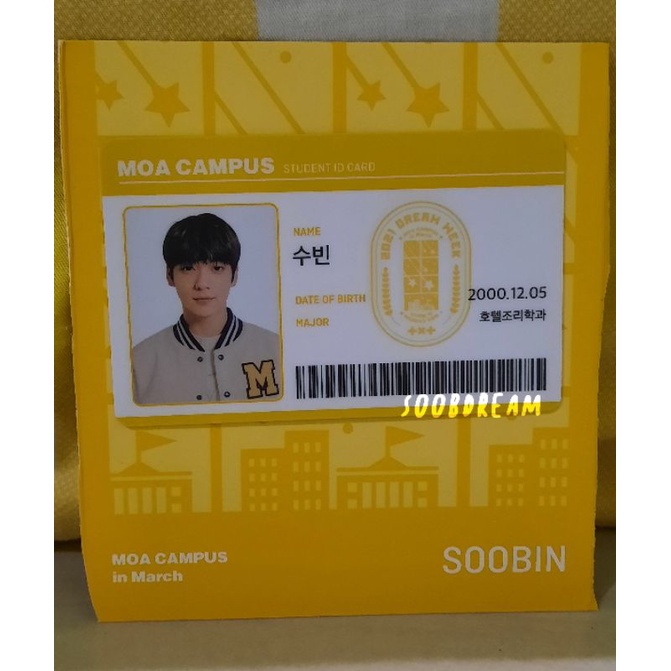 MOA CAMPUS SOOBIN STUDENT ID CARD
