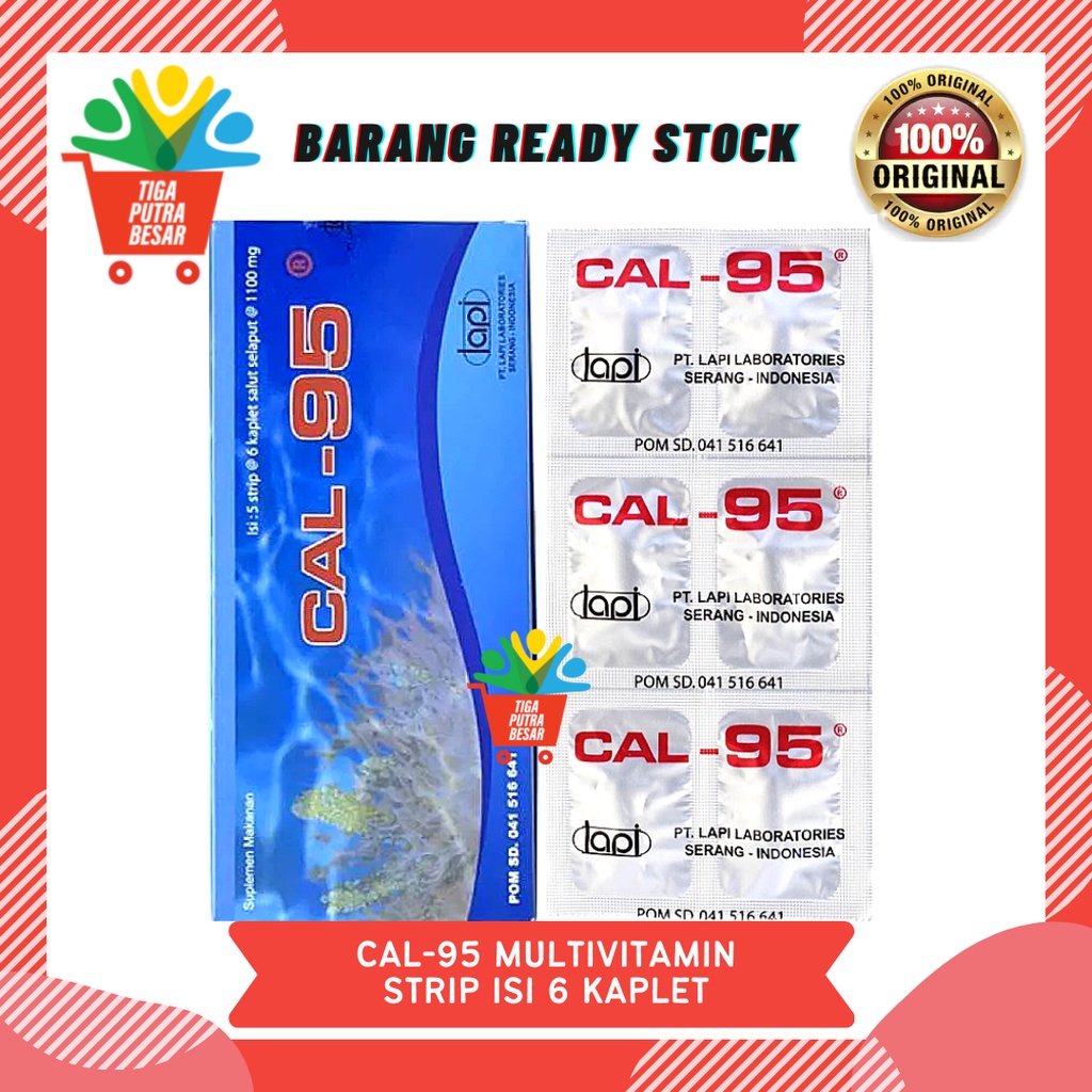 CAL 95 SUPLEMEN KESEHATAN 1 STRIP 6 KAPLET / CAL - 95