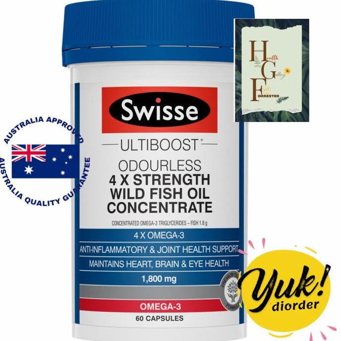 Swisse Ultiboost Odourless 4x Strength Wild Fish Oil Concentrate