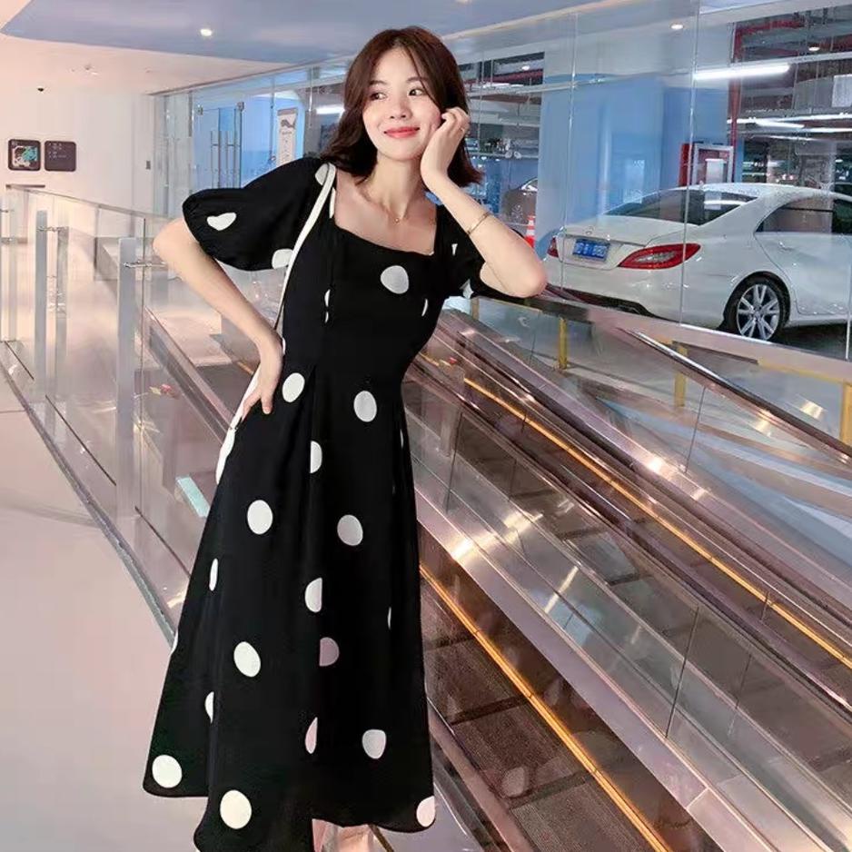 Terbaru.. FWG - DRESS FARAH POLKA / DRESS PESTA / DRESS WANITA / LONGDRESS CASUAL