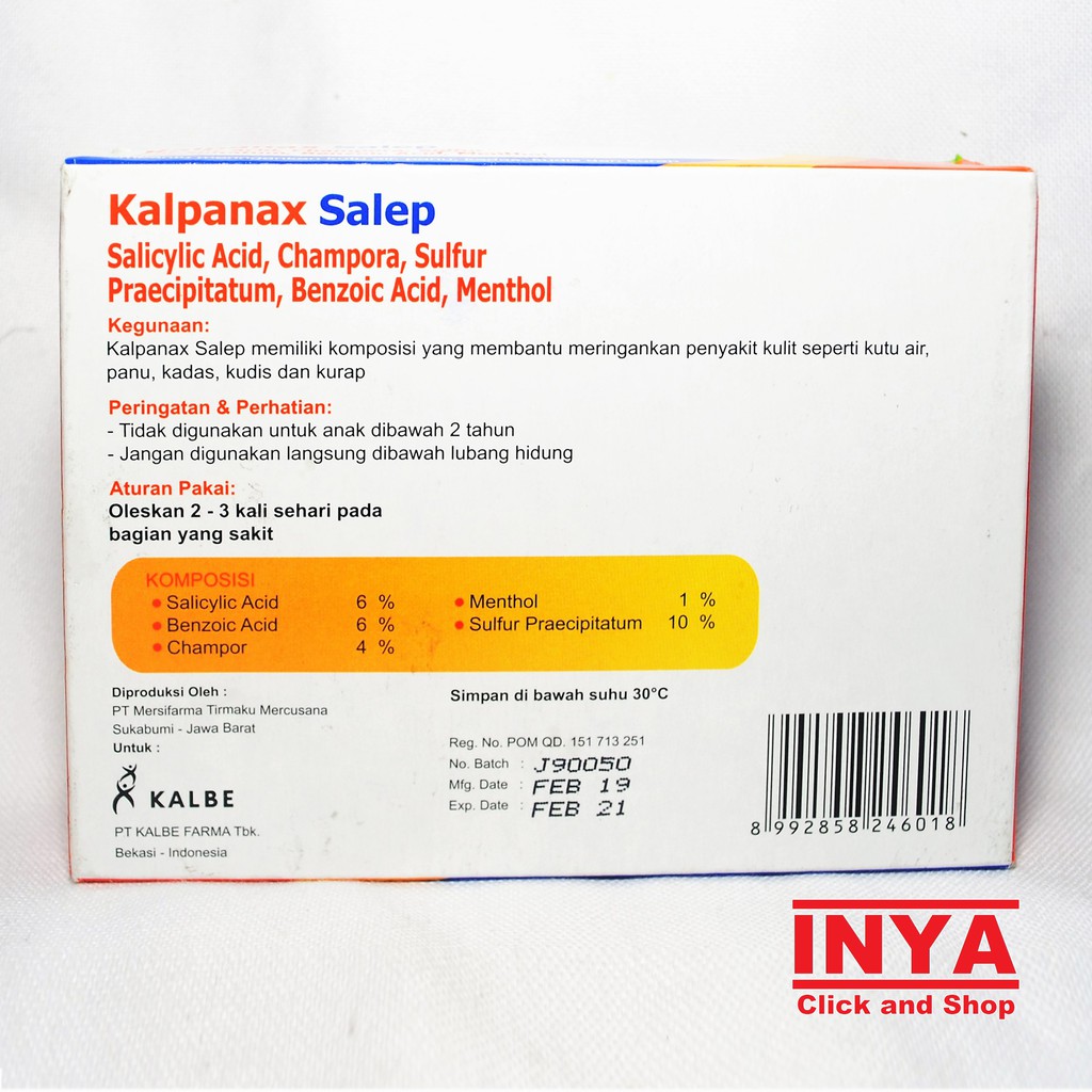 KALPANAX SALEP CREAM 6gr - Salep Kulit - Skin Ointment