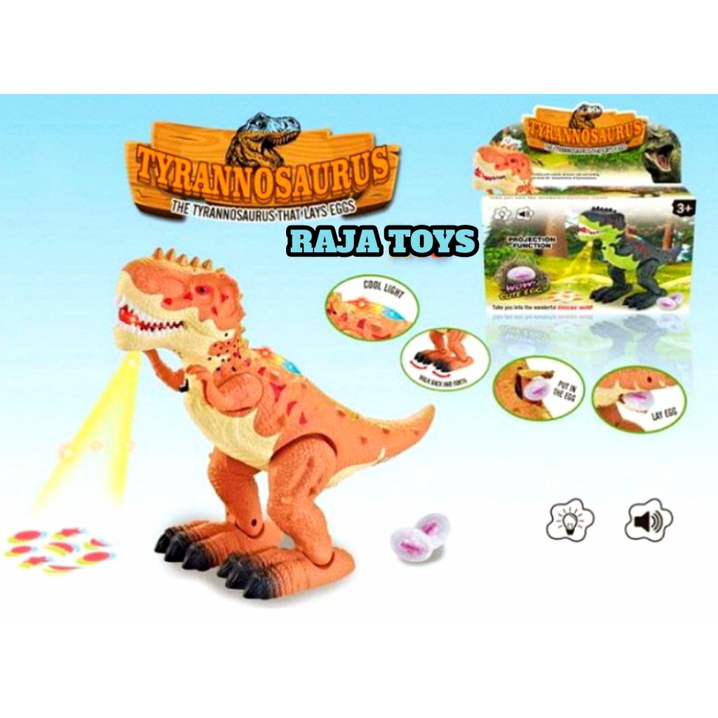 MAINAN ANAK THE TYRANNOSAURUS THAT LASY EGGS- DINOSAURUS DINO -NO.587B