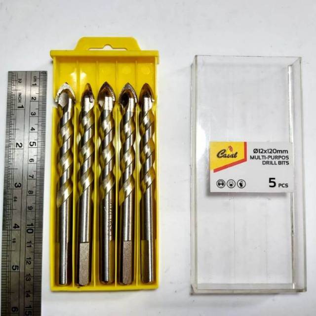 Mata bor multifungsi isi 5pc 12 x 120mm / Multi purpos drill bits isi 5pcs