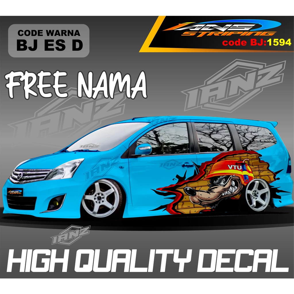 VARIASI STIKER MOBIL GRAND LIVINA SRIGALA NEW DESAIN  / STIKER MOBIL TERIOS XPANDER NEW DESAIN / VARIASI STIKER MOBIL AVANZA XENIA