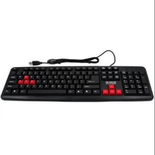 M-Tech Keyboard USB Standar for PC Laptop Android - Hitam