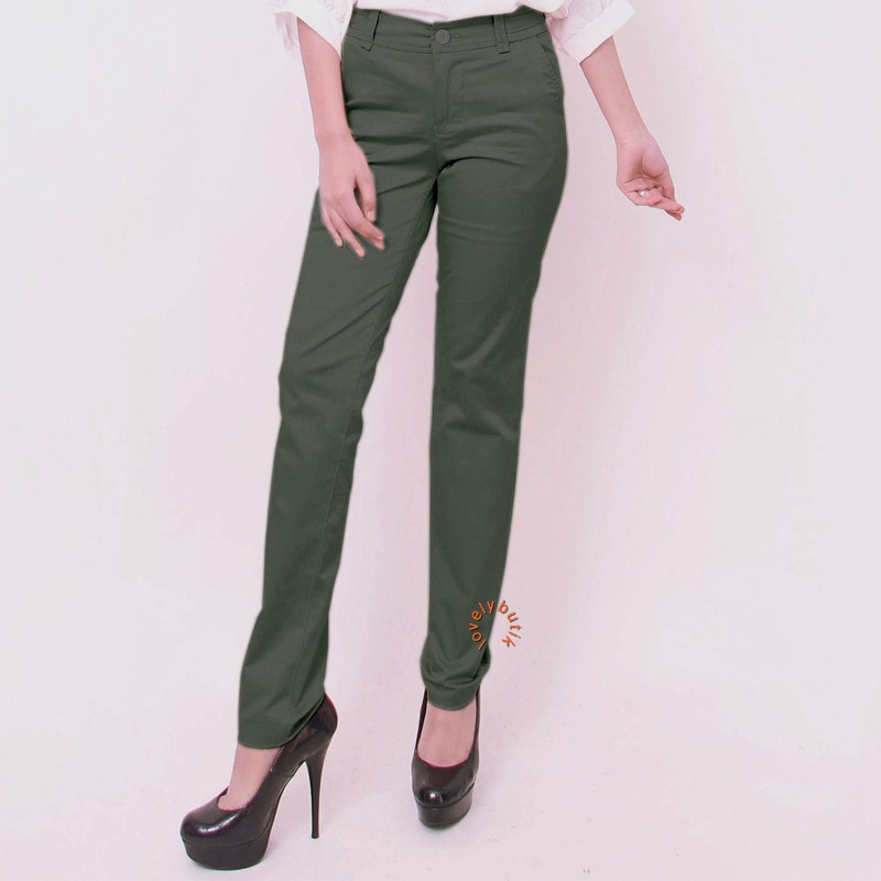 Lovely Office Celana  Chino Wanita/Celana Wanita - GREY