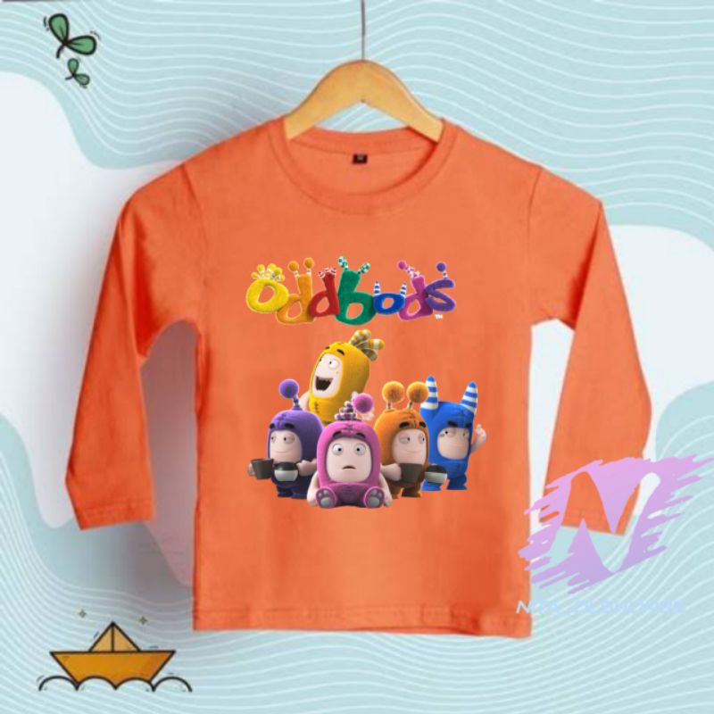 kaos anak oddbods lengan panjang