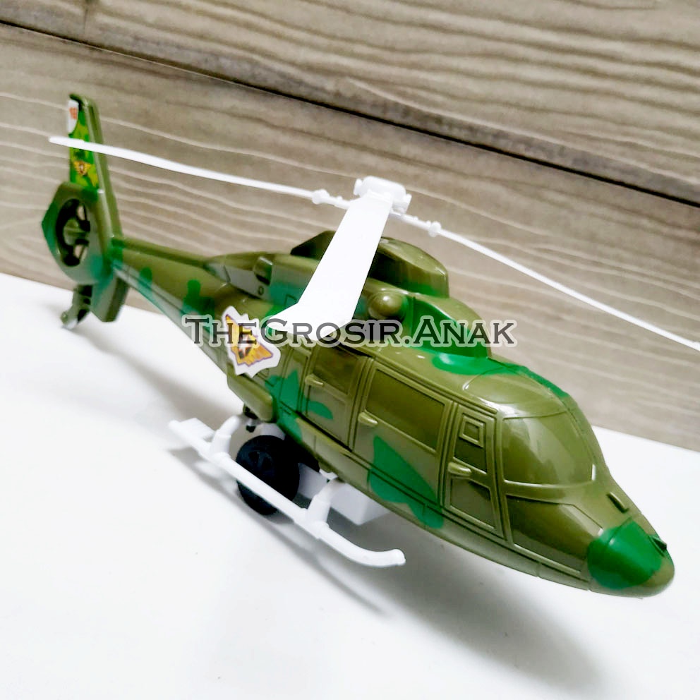 Combat Helicopter Tarik Mainan Helikopter Tentara Army Militer