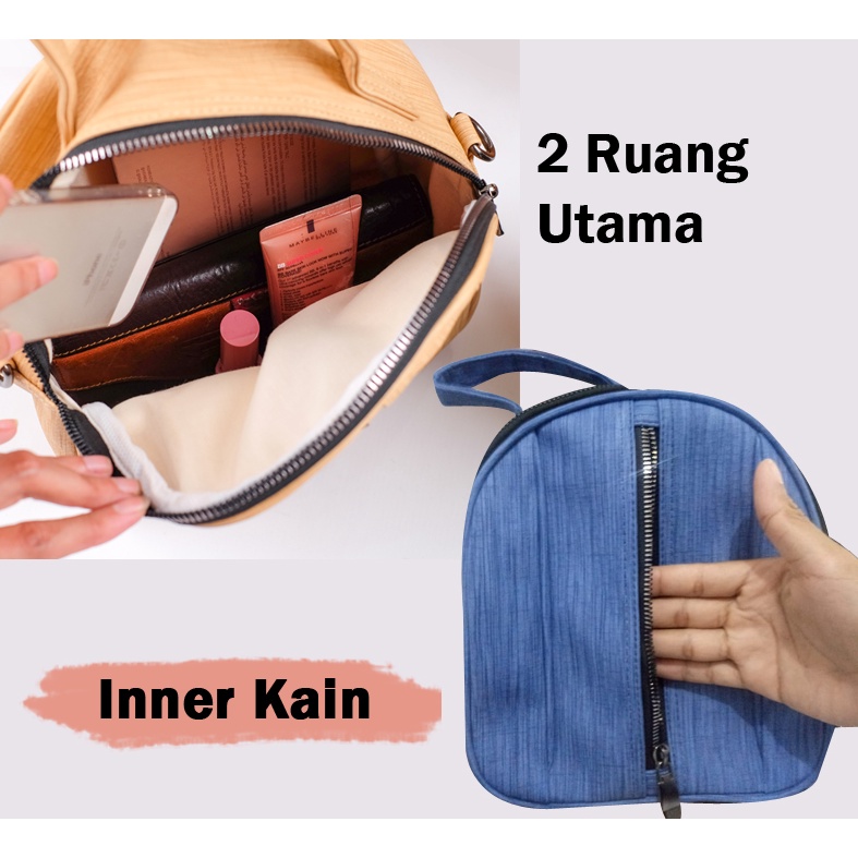 Tas Ransel cewek - cewek korea  Tas Jinjing Sling Bag Cewek Handbag Kekinian Murah Tas Ransel Wanita 3 In 1 Tas Slempang Wanita