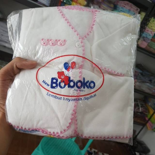 6 Pcs (1/2 Lusin) Baju Bayi Lengan Pendek 0-4 Bulan Boboko POLOS Newborn Baju TANGAN PENDEK | PANJANG
