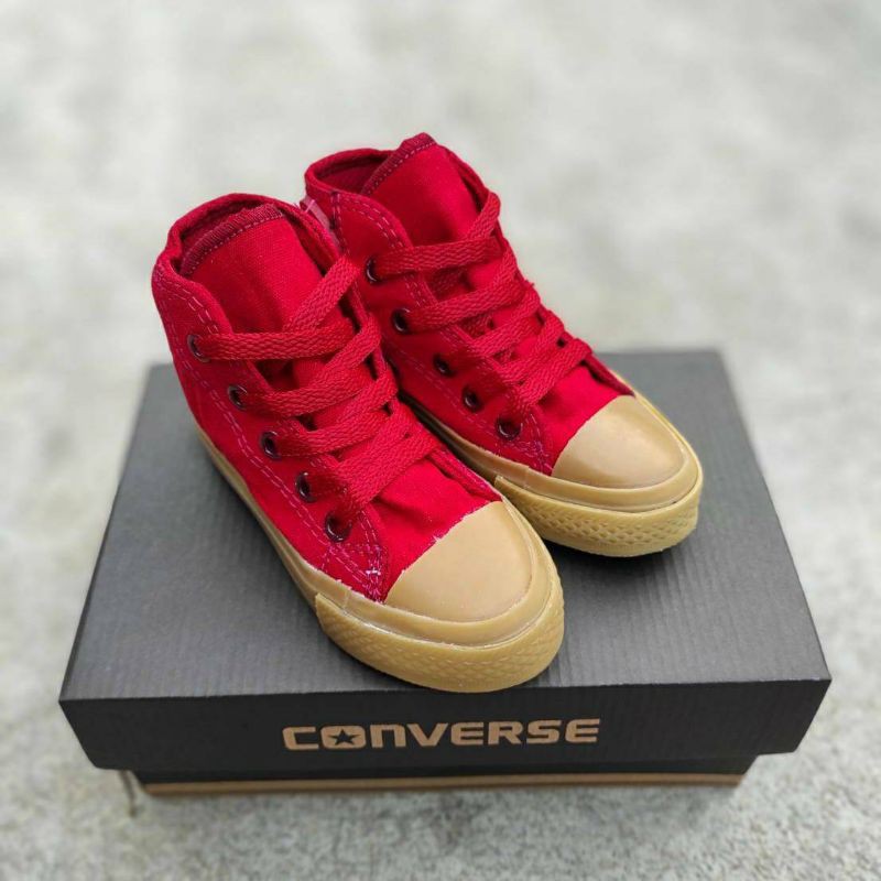 SEPATU ANAK CONVERSE MERAH GUM PREMIUM HIGH QUALITY CONVERSE ANAK MURAH