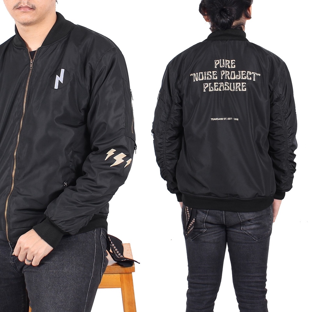 Jaket Noise Project Original Product Jaket Bomber Noise Jaket Outdoor Jaket Noise Navy