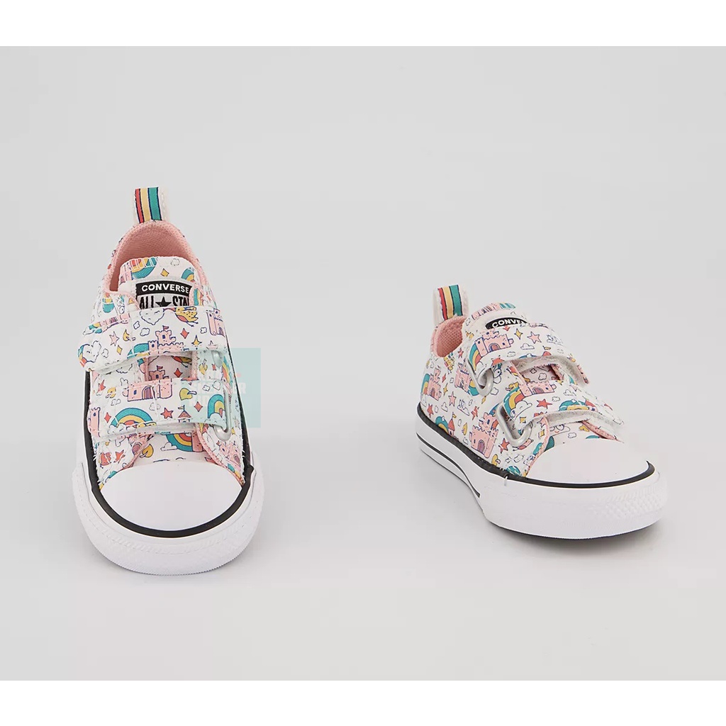 Sepatu Anak Converse CTAS V2 Rainbow Castels 18-35 Chuck Taylor OX Perempuan