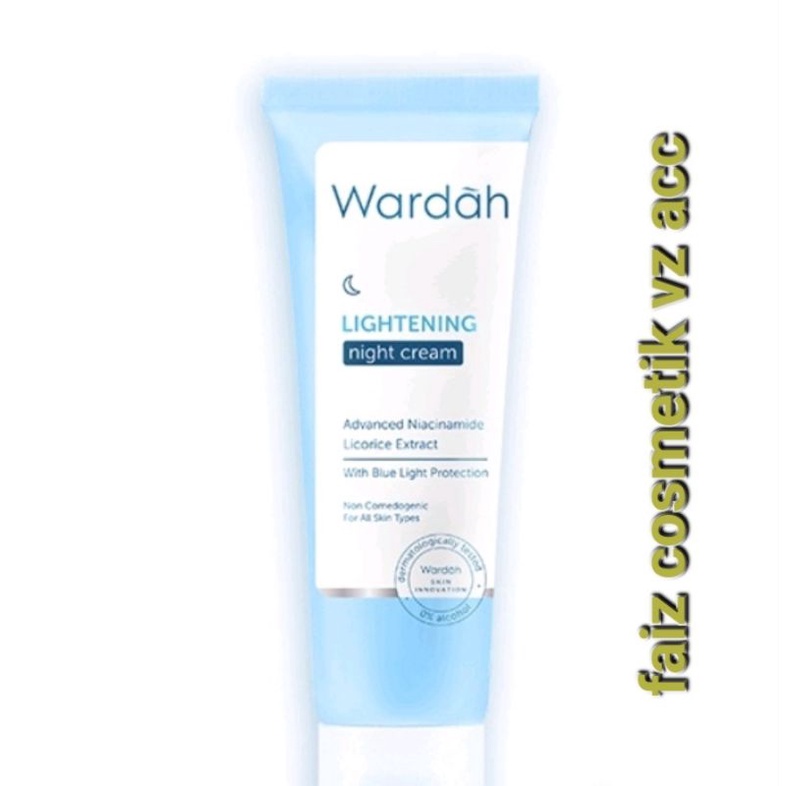 Wardah lightening night cream(ukuran tube)