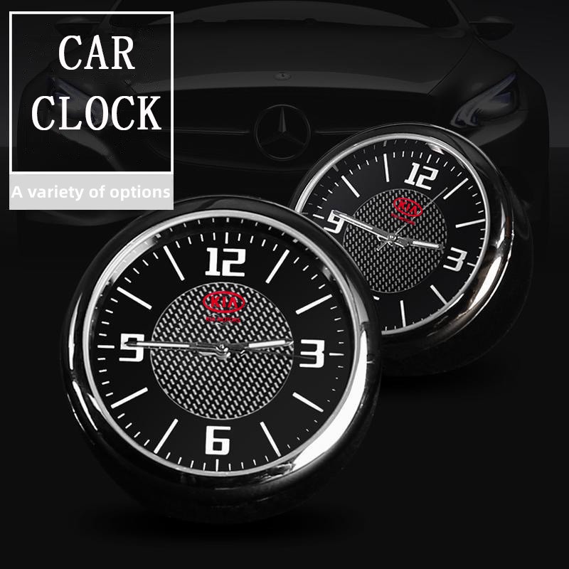 Kia Jam Mobil Mini Quartz Clock Aksesoris Interior Bercahaya Cocok untuk Carnival Picanto Rio K5 K3 Cerato Sorento Sportage