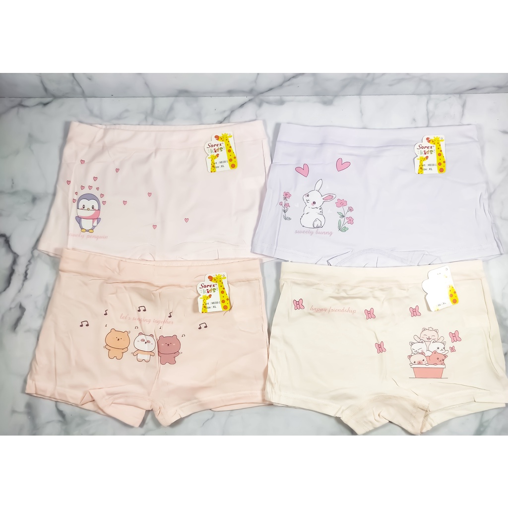 Boxer Anak Perempuan / celana dalam anak 3 4 5 6 7 Tahun Sorex MB 330 / MA 501 - 1