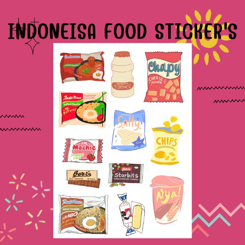 

Sticker Sheet Indonesia Food (Kiss Cut)
