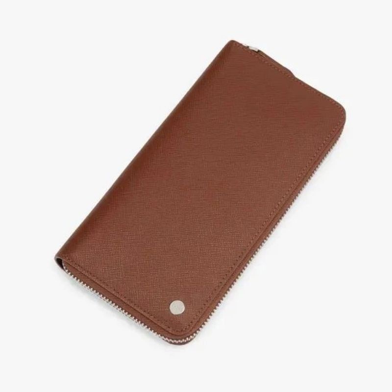 PDRO MEN Textured Leather Long Wallet