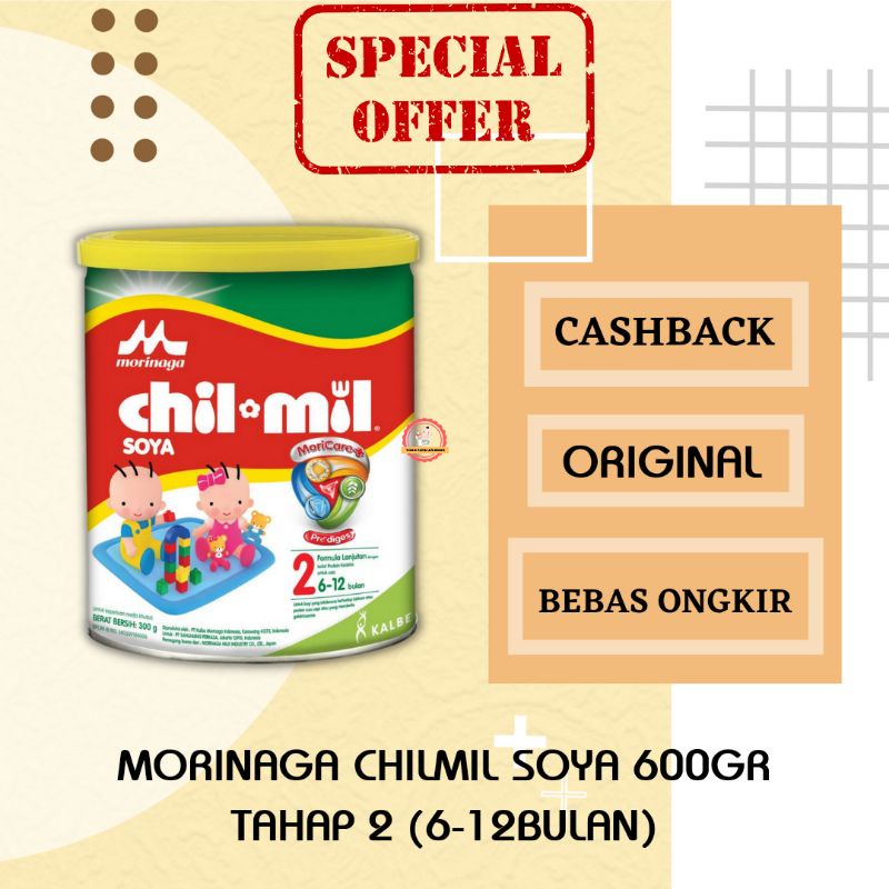 CHIL MIL SUSU FORMULA MORINAGA CHIL MIL SOYA 600GR