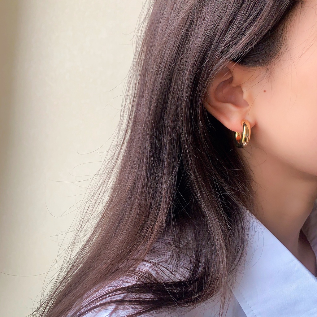 Women Vintage Metal  Circle  Hoop Earrings / Girls Statement Big Round  Drop Earrings / Ladies Elegant  Sliver Gold  Alloy  Earrings