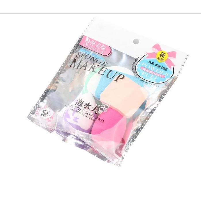 Beauty Blender H88 Sponge Bedak Isi 6 Pcs Powder Puff Foundation Makeup Puff Wajah Kemasan Plastik Import