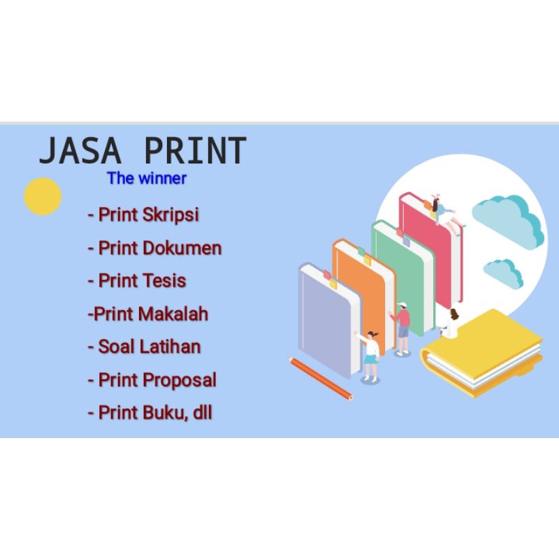 

Jasa cetak/print hitam putih (depan-belakang) F4