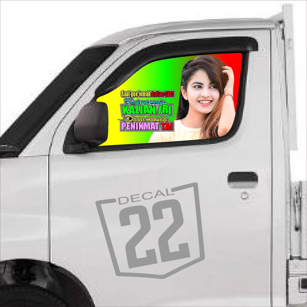 STIKER ONE WAY KACA MOBIL GRAND MAX STIKER KACA VARIASI GRAND MAX KODE 01 Podo