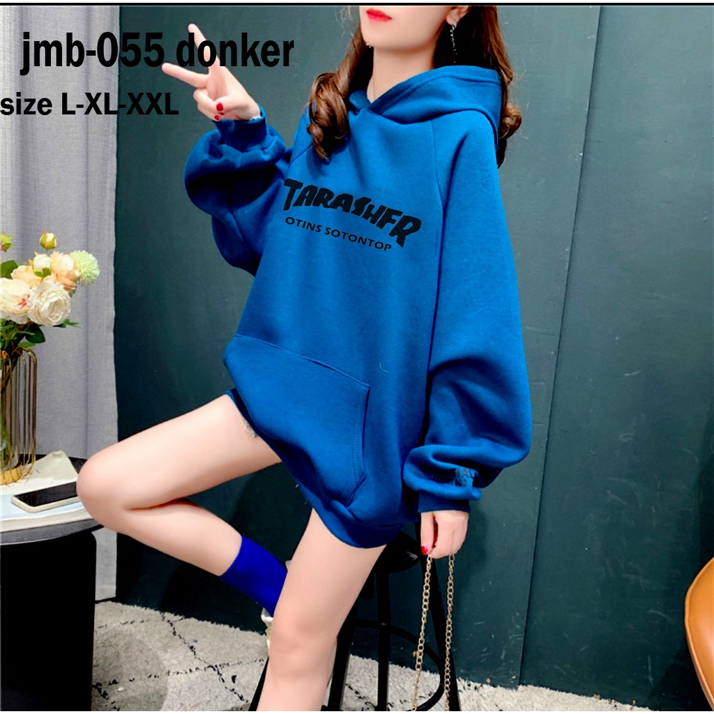 AA1 - Hoodie Fleece Oversize Bigsize Jumbo Unisex Cowo Cewe XL XXL