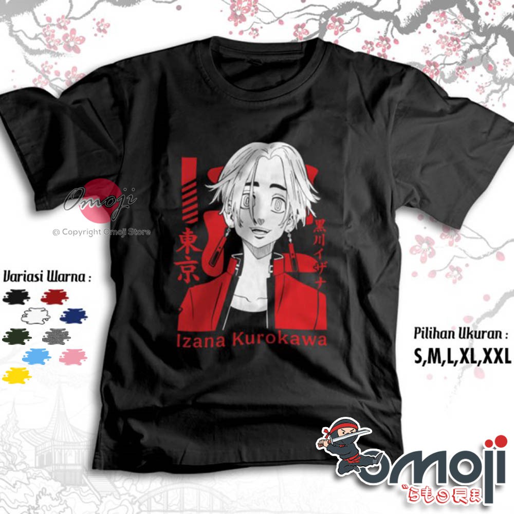 Kaos Anime TOKYO REVENGERS IZANA KUROKAWA TENJIKU BLACK DRAGON TOKYO MANJI - Baju Distro Manga 8804