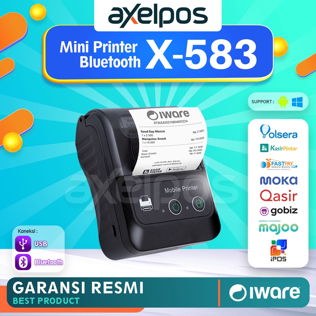 PRINTER BLUETOOTH MINI THERMAL KASIR X-583