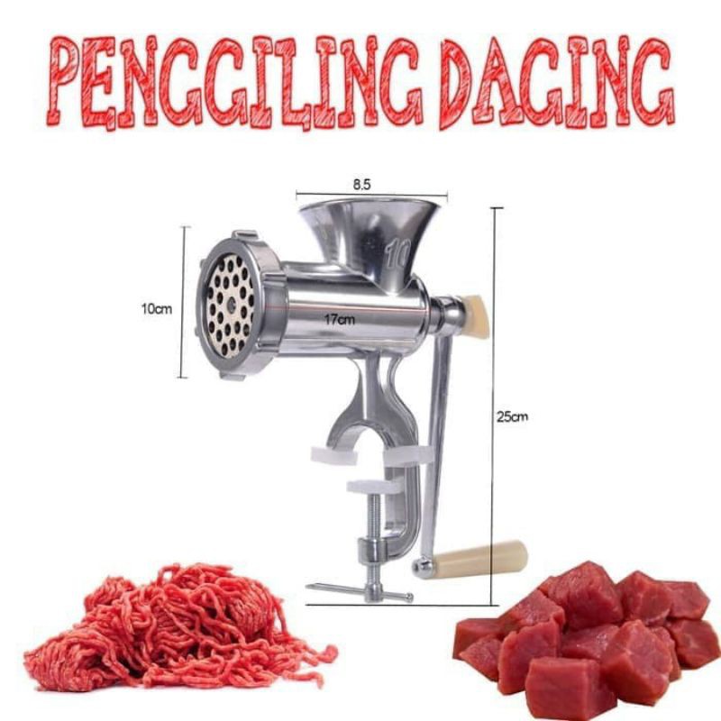 Alat Penggiling daging Manual Vipoo A10# - MINCER Penggiling daging Manual Stainless Vipoo A10#