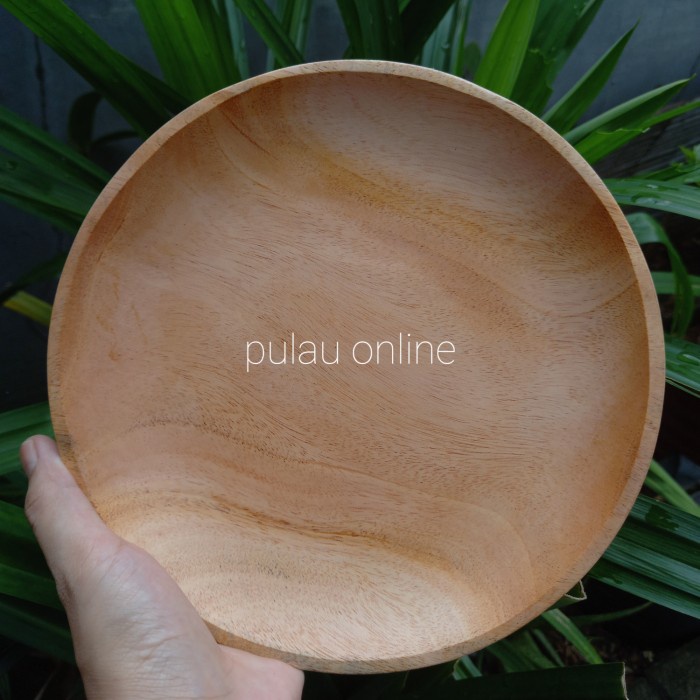 Pulau Online Piring kayu mahoni 20 cm mahogany wood plate