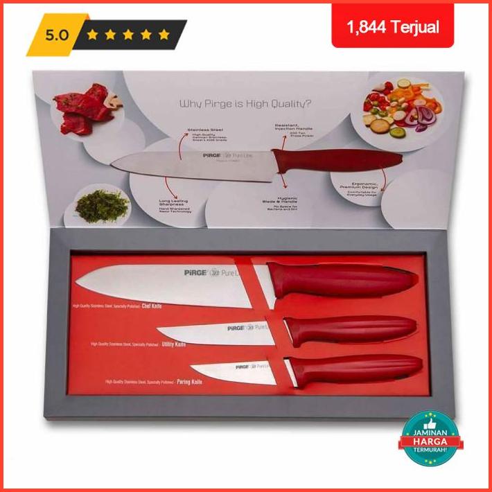 

11.11 Pirge Pureline 3 In 1 Set Pisau Dapur Promo
