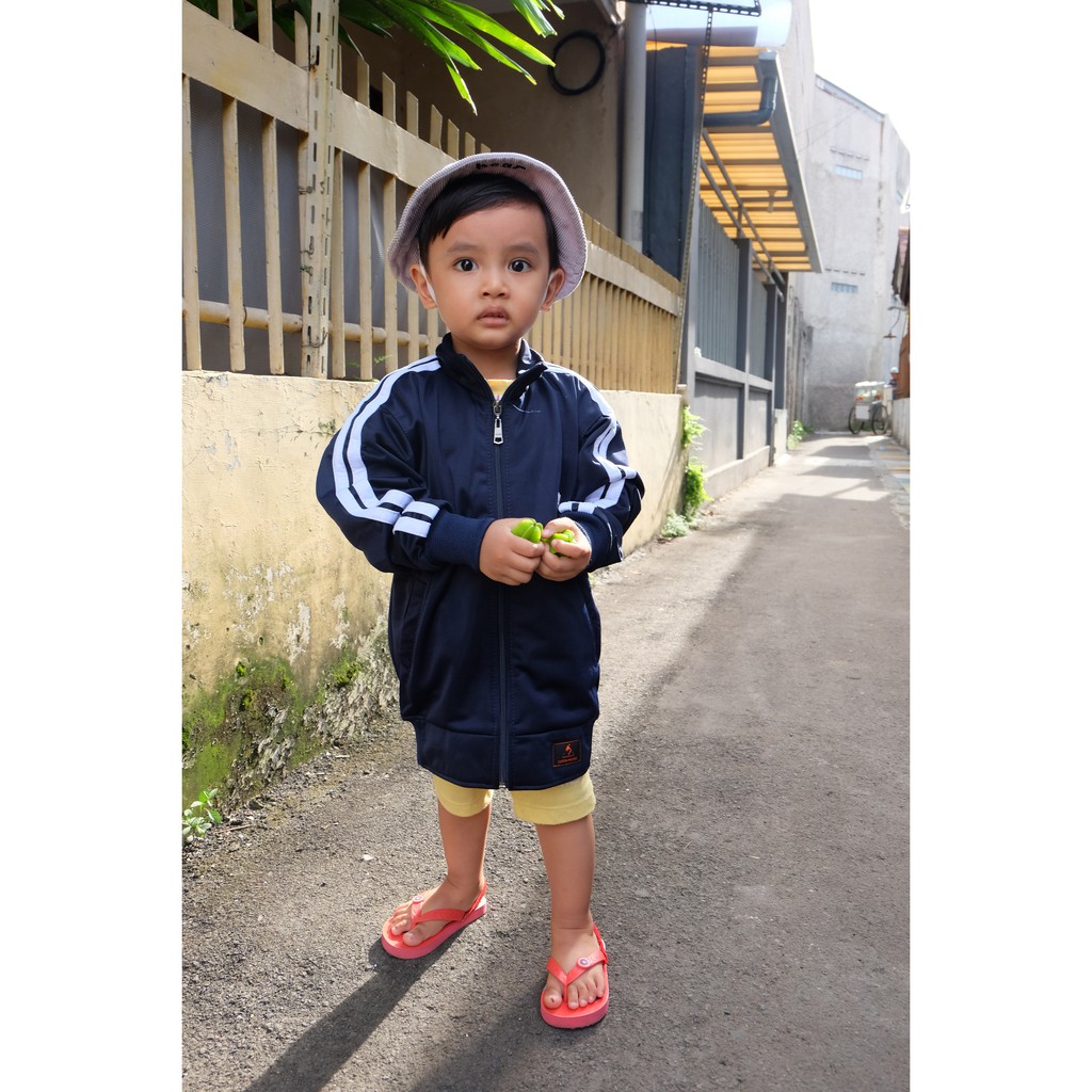 JAKET ANAK PEREMPUAN LAKI LAKI TRACKTOP GARIS CASUAL ORIGINAL REALPICT