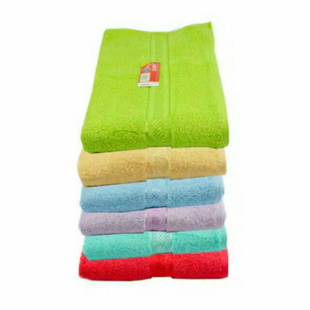 RC PAKET HEMAT HANDUK MERAH PUTIH  ISI  5 LIMA UK. 60X1200 WARNA RANDOM