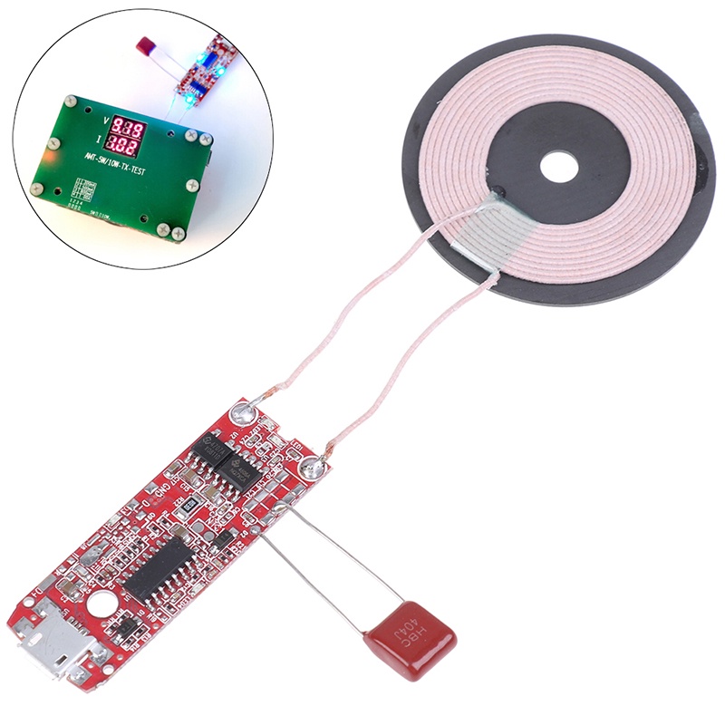 1pc Modul Sirkuit Transmitter Charger Wireless Qi 10W