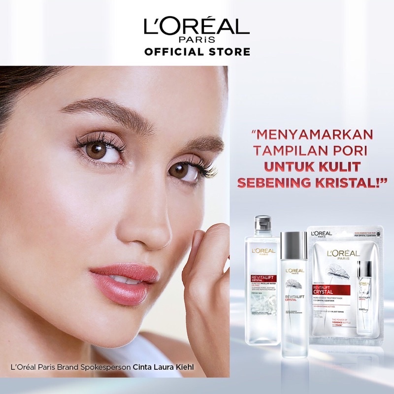 L Oreal Paris Revitalift Crystal Purifying Micellar Water Oil Free Semua Jenis Kulit Shopee Indonesia