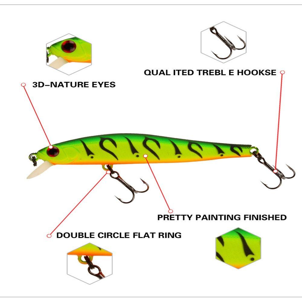 Umpan Ikan Kecil Tenggelam TOP Mini 70mm/5.5g Crankbaits Tackle Umpan Casting Panjang Bermanfaat