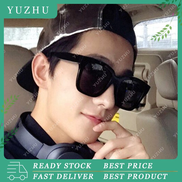(YUZHU) Ulzzang Korea Style Sunglasses Wanita / Pria Merek Fashion Desainer Kacamata Bingkai Besar Anti UA400