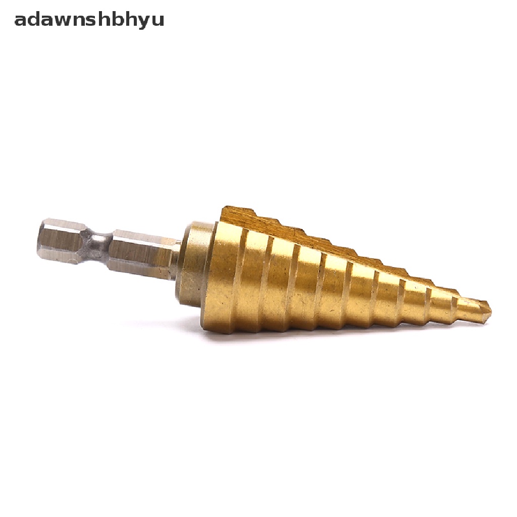 Adawnshbhyu 4-22MM HSS Hex Titanium Cone Drill Bit Hole Cutter Untuk Alat Listrik Bor Baja