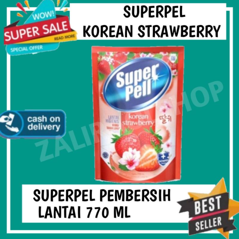Superpel pembersih lantai strawberry 770ml