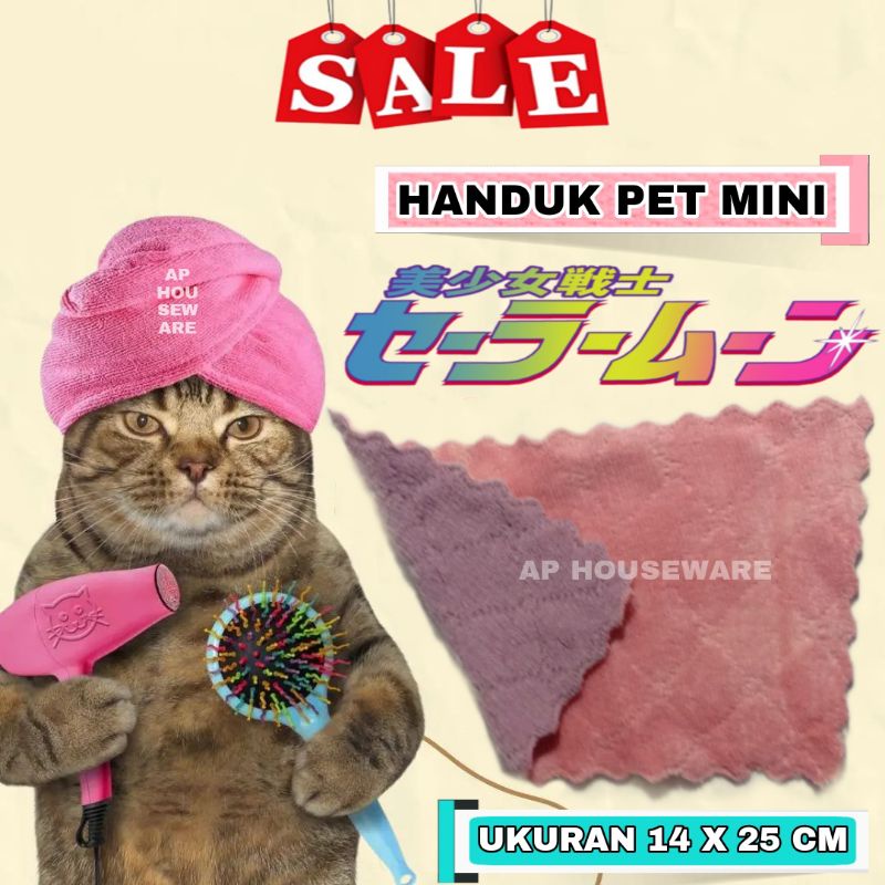 HANDUK MICROFIBER KUCING - ANJING 24 x 14 CM