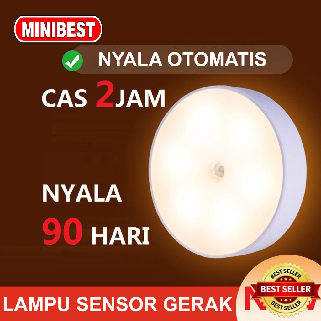 LAMPU TIDUR SENSOR GERAK LED / LAMPU LEMARI/ LAMPU TANGGA SENSOR LED/ LAMPU EMERGENCY