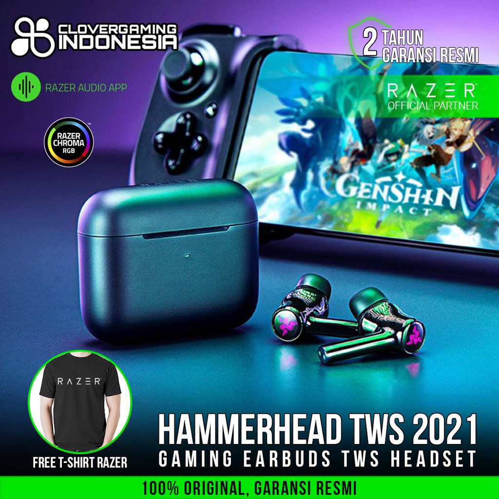 Razer Hammerhead True Wireless Chroma 2021 Gaming Earbuds TWS Headset