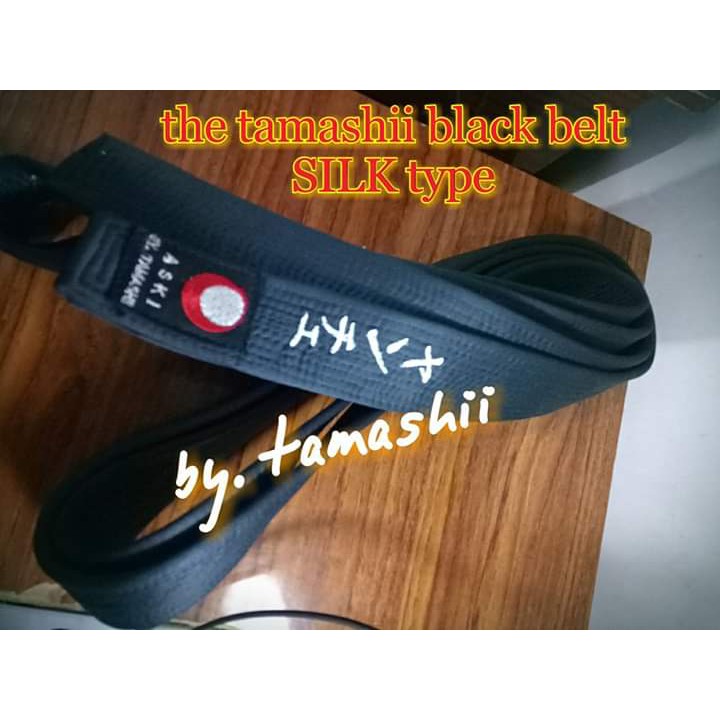 SABUK HITAM BELADIRI TYPE SILK/BLACK BELT UNTUK KARATE JUJITSU AIKIDO,DLL.