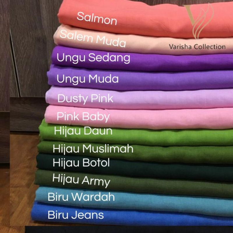 Kerudung Paris Polos Murah Merk Ori VARISHA