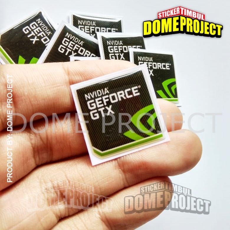NVIDIA GEFORCE GTX EMBLEM STIKER RESIN TIMBUL LENTUR STIKER 3D