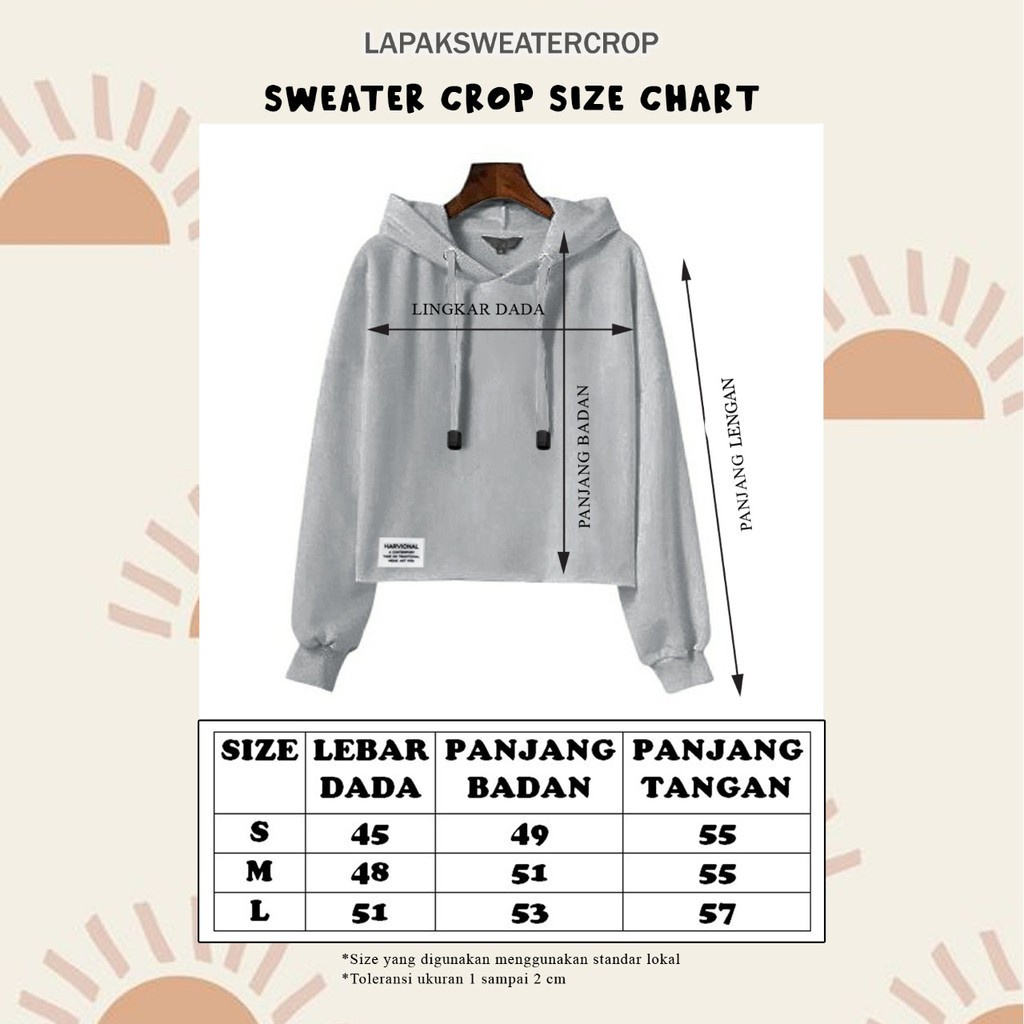 SWEATER CROP HOODIE KOTAK MARS BAHAN FRENCHTERRY TERLARIS