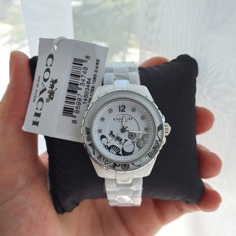Coach Preston Flower Ceramic Watch Authentic